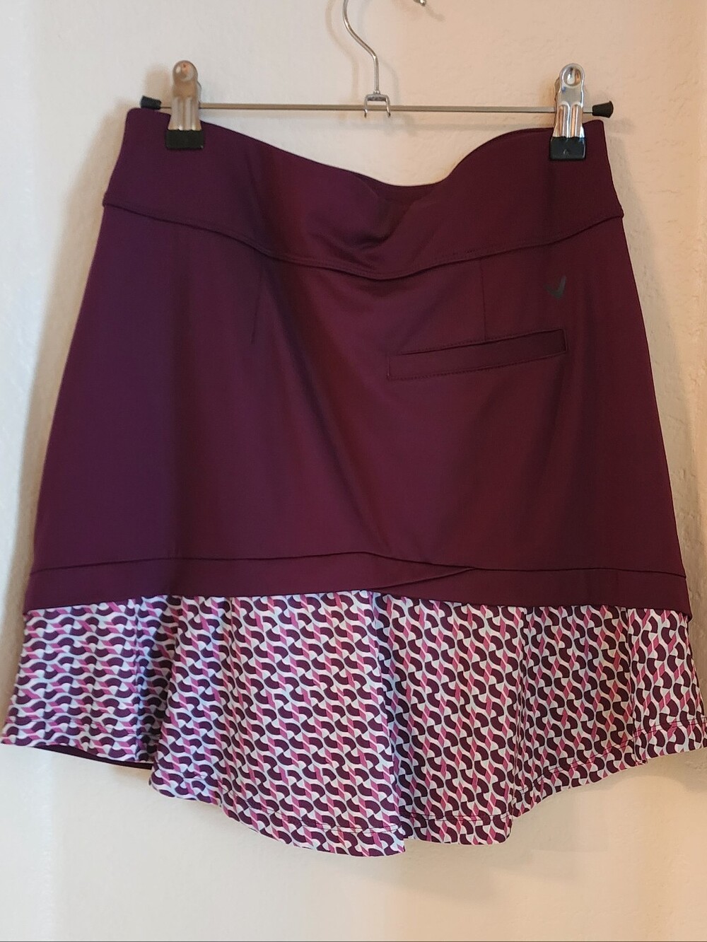Callaway Burgundy Golf or Tennis Skort with printed Layer